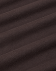 Burly Tee in Espresso Brown fabric detail close up
