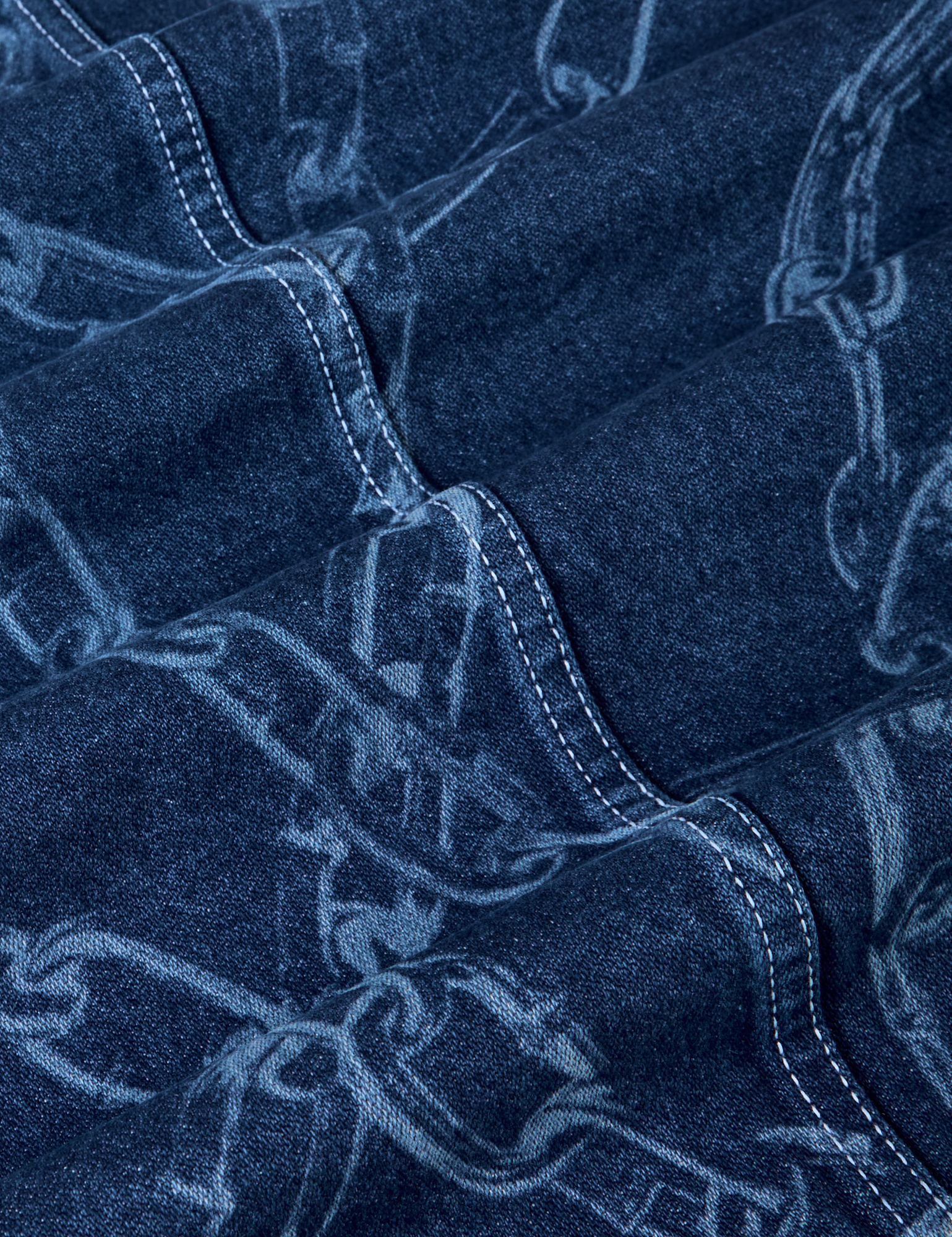 Close up on Chain Link Work Jacket Fabric