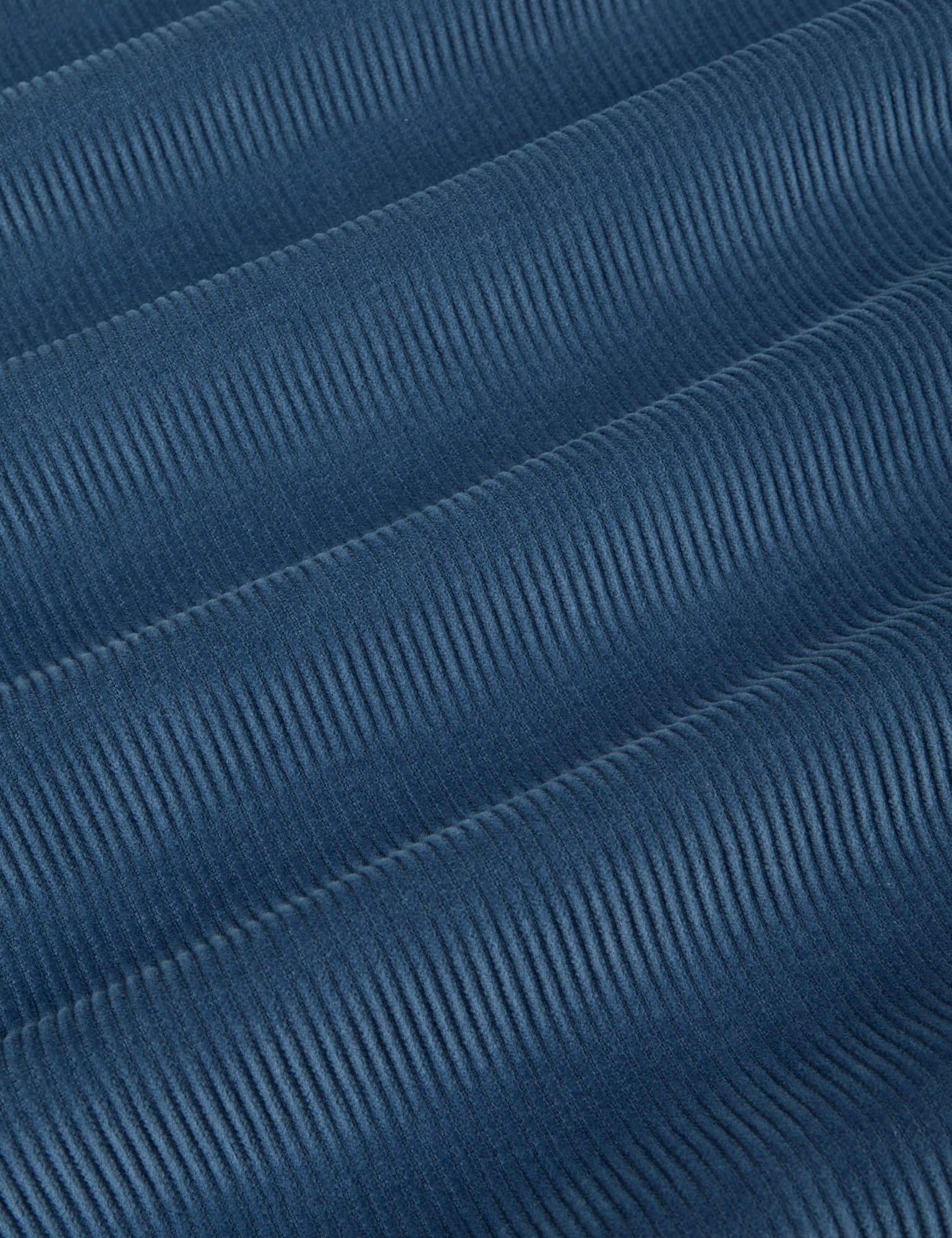 Cropped Corduroy Overshirt in French Blue fabric detail close up