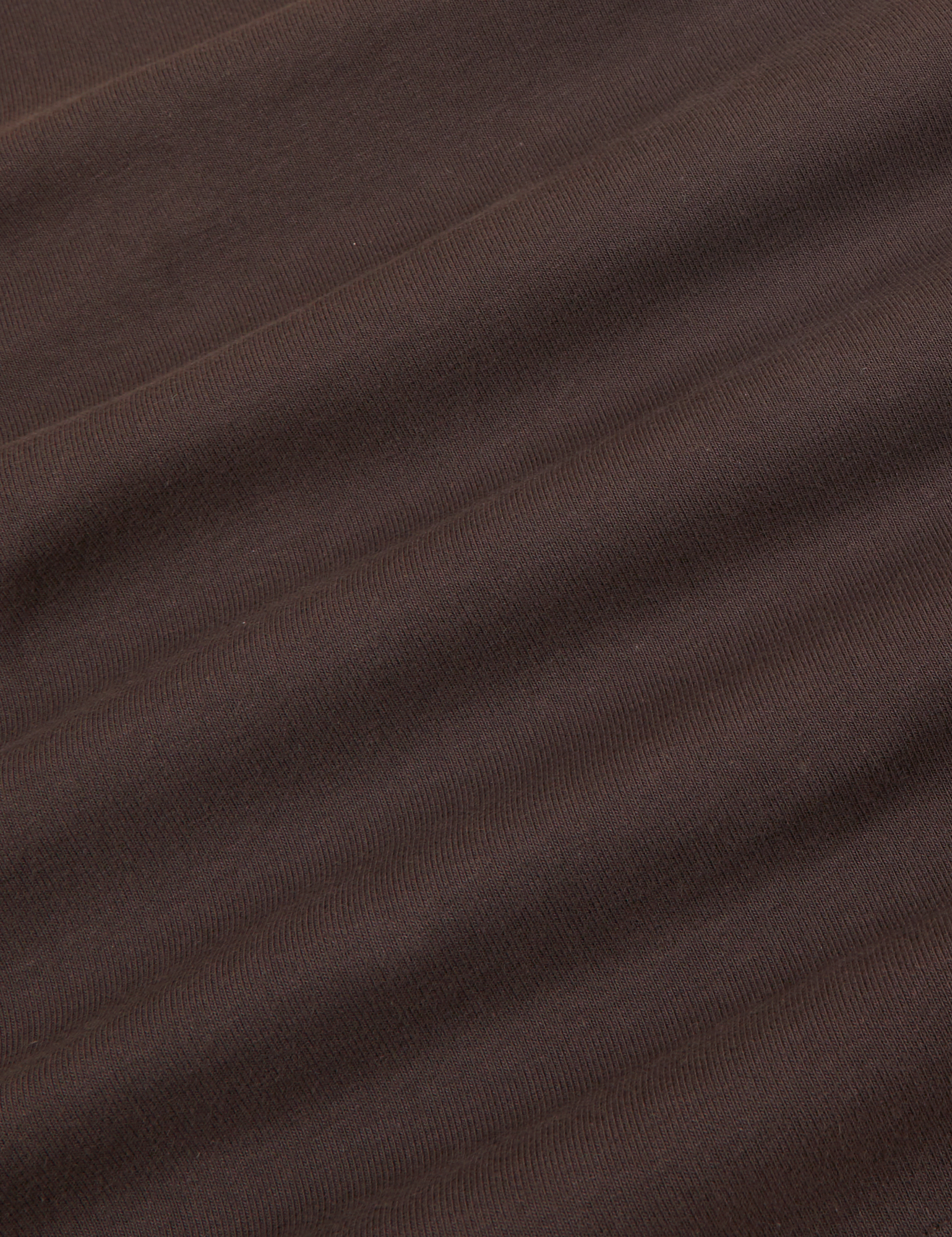 Cropped Tank Top in Espresso Brown fabric detail close up