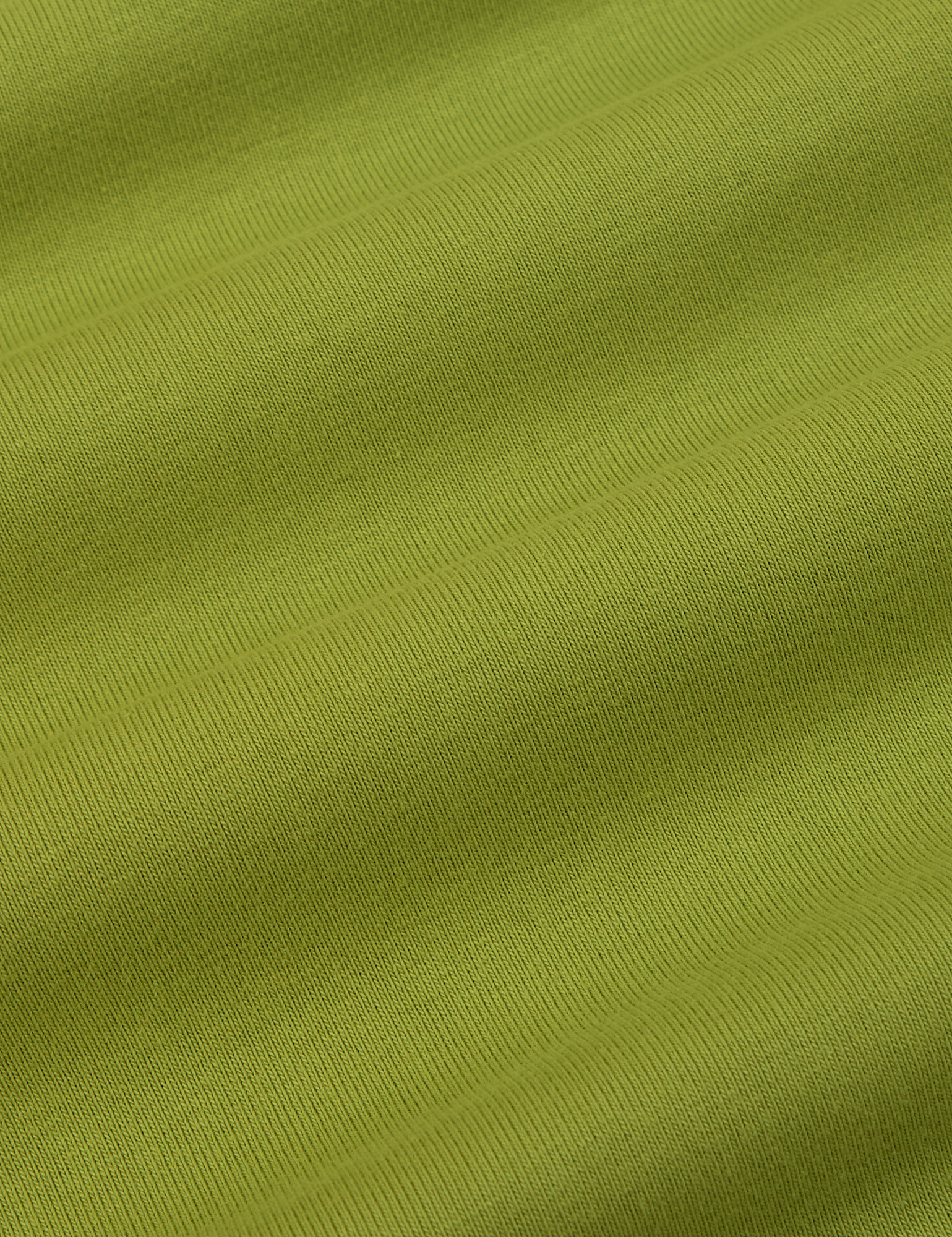 Cropped Tank Top in Gross Green fabric detail close up