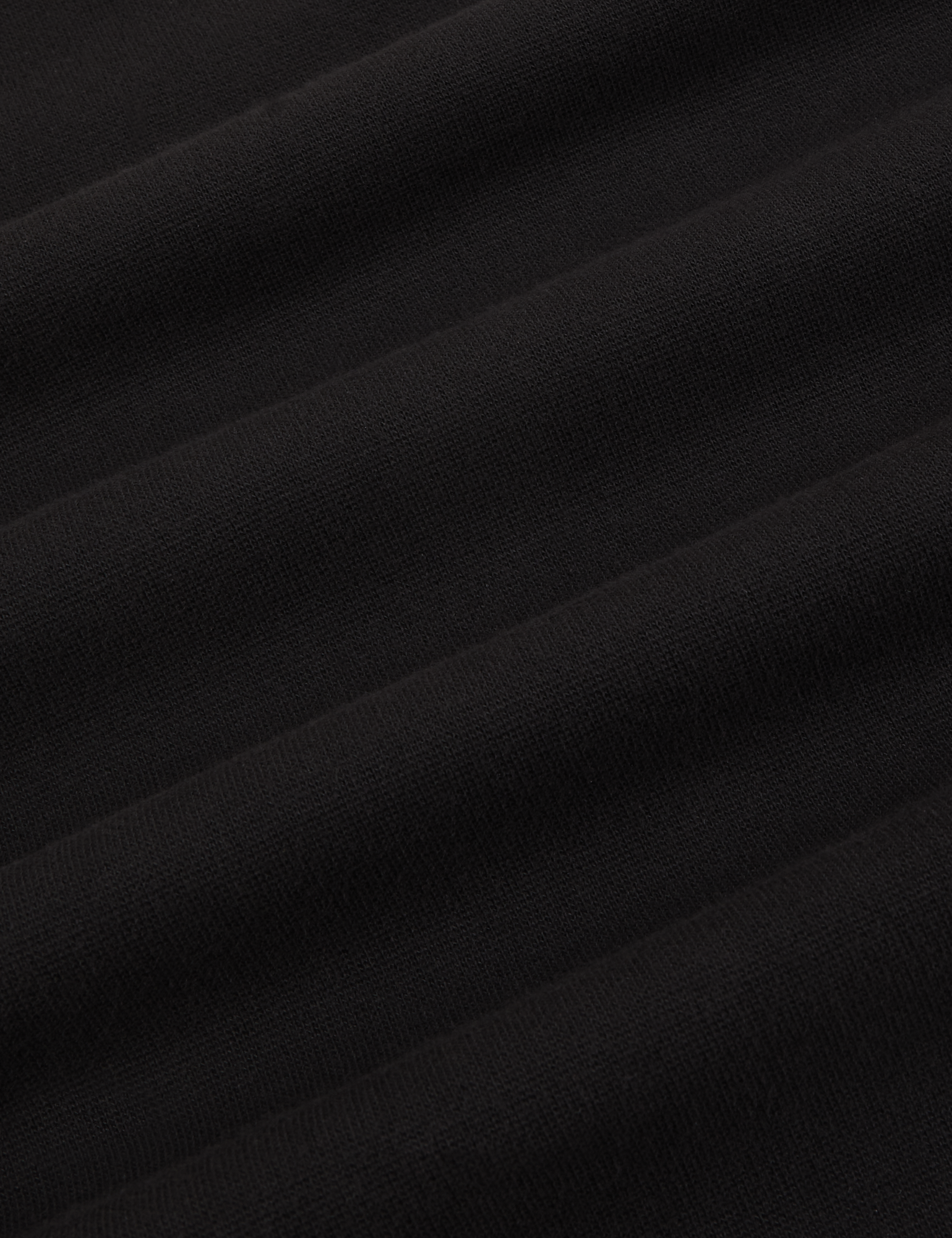 Cropped Tank Top in Basic Black fabric detail close up
