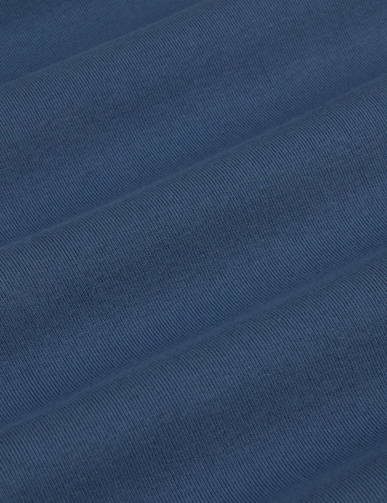 Long Sleeve Baby Tee in French Blue fabric detail close up