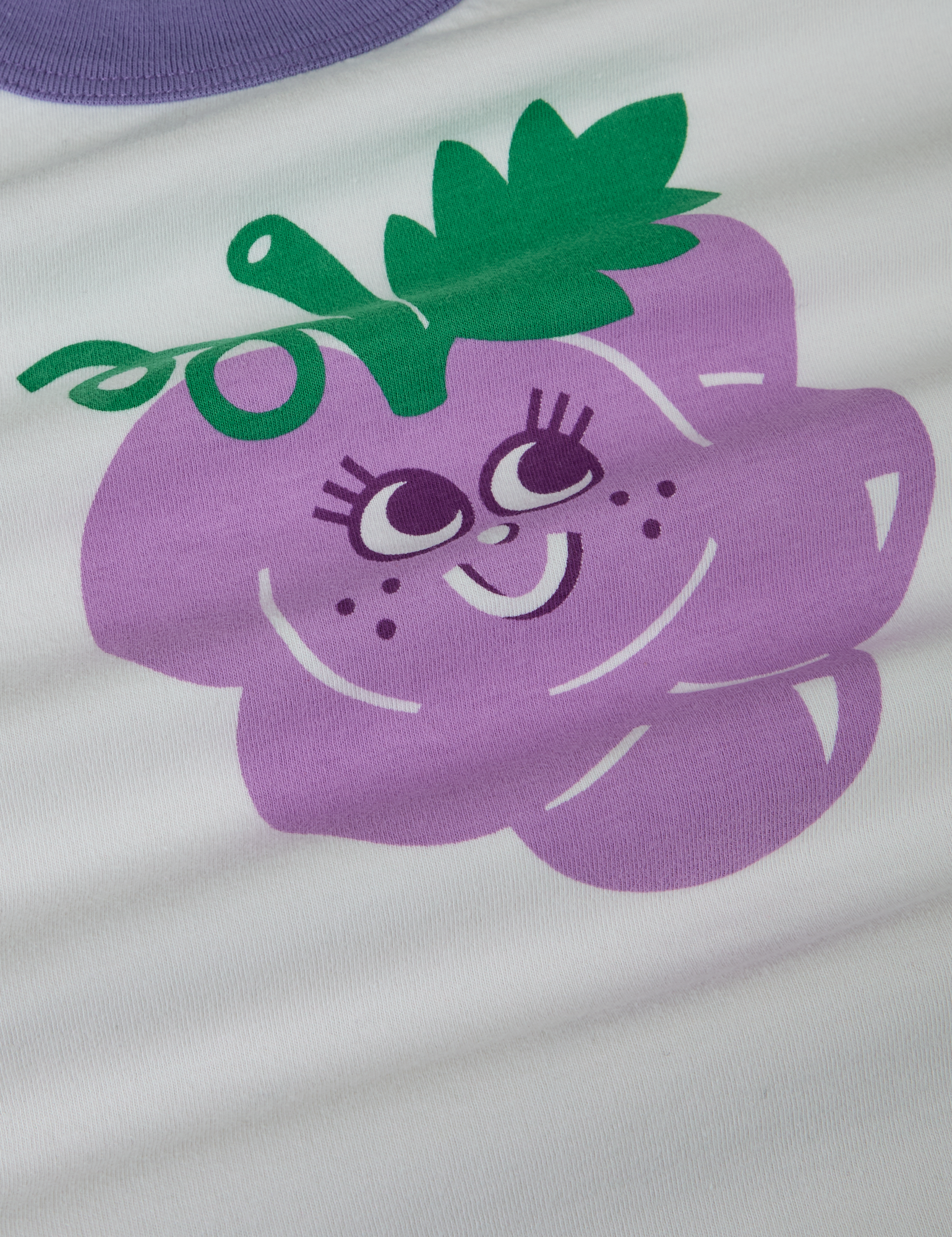 Produce Raglan Tee in Grape close up