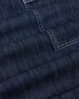 Denim Drop Pocket Pants in Dark Wash fabric detail close up