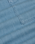 Denim Drop Pocket Pants in Light Wash fabric detail close up