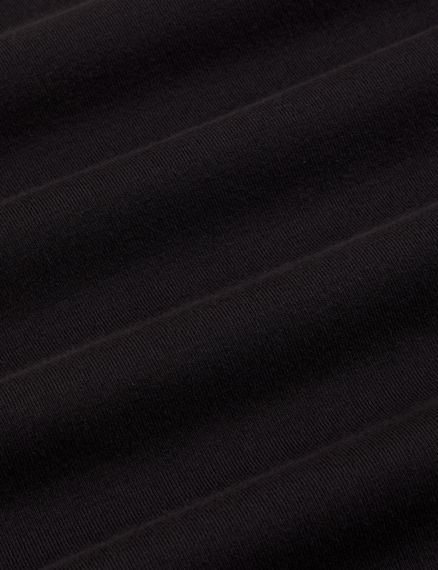 Long Sleeve Baby Tee in Basic Black fabric detail close up