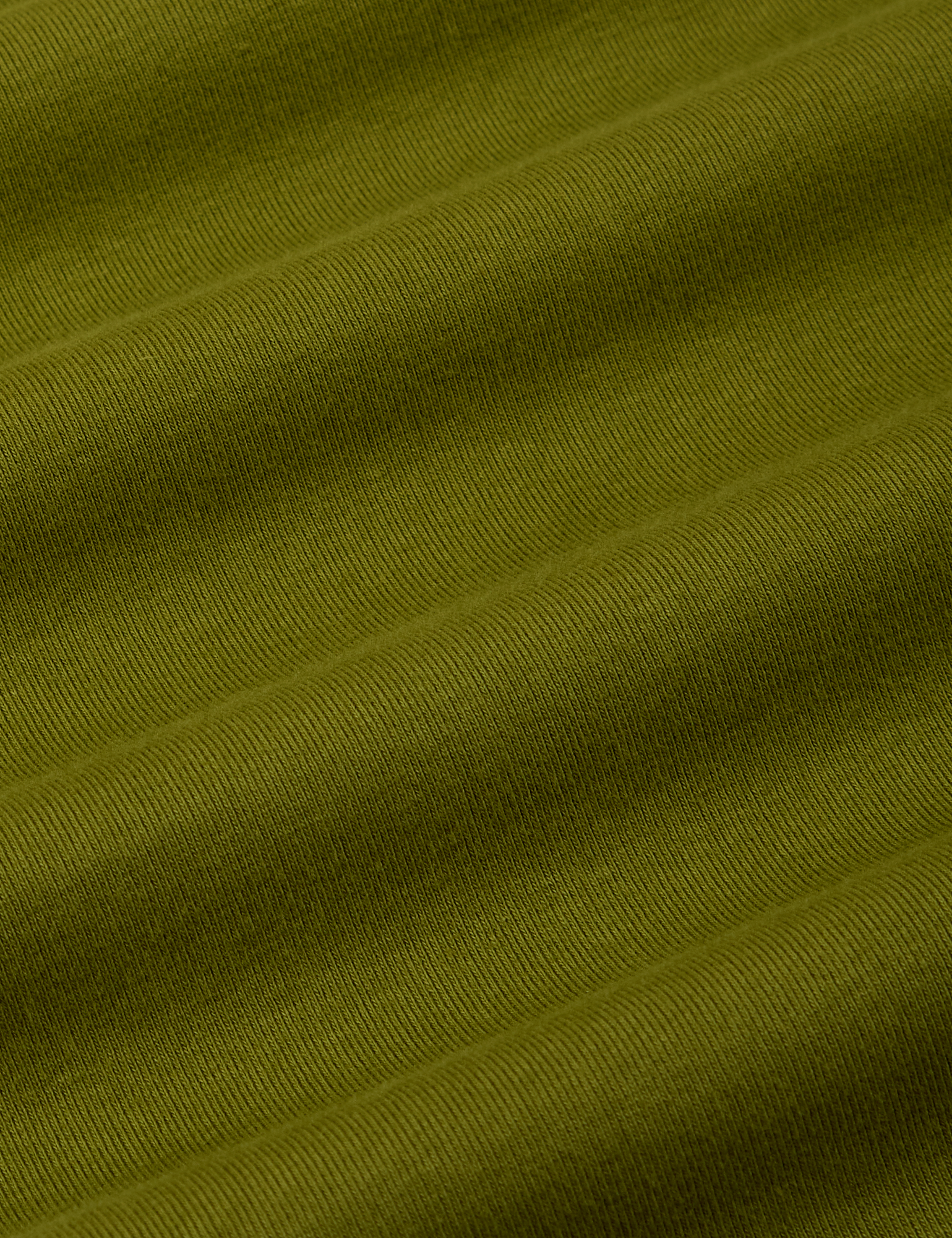 Long Sleeve Baby Tee in Summer Olive fabric detail close up