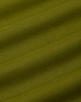 Long Sleeve Baby Tee in Summer Olive fabric detail close up