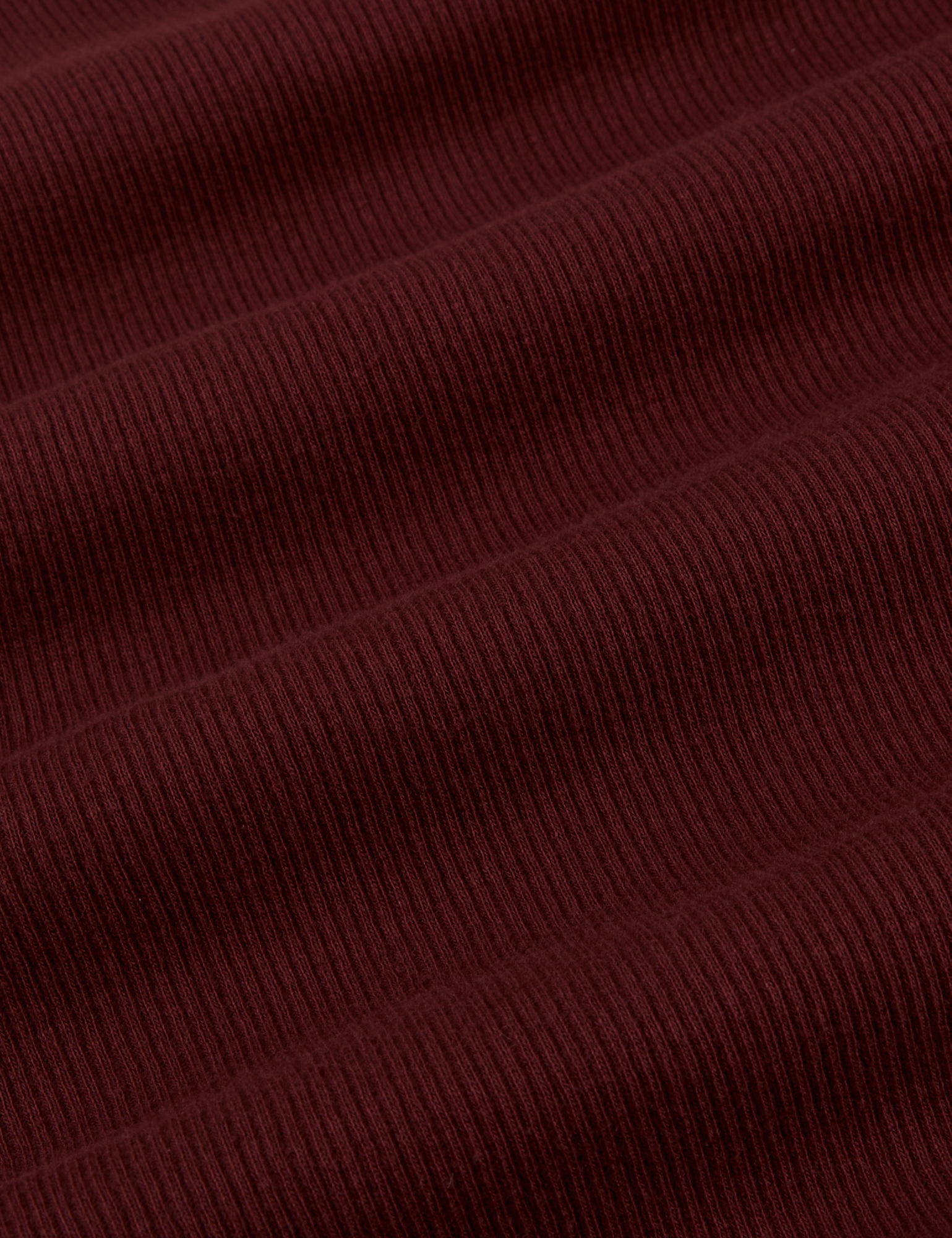 Muscle Tee in Red Wine fabric detail close up
