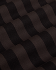 Black Stripe Work Pants - Espresso Brown