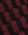 Black Stripe Work Pants - Red Wine