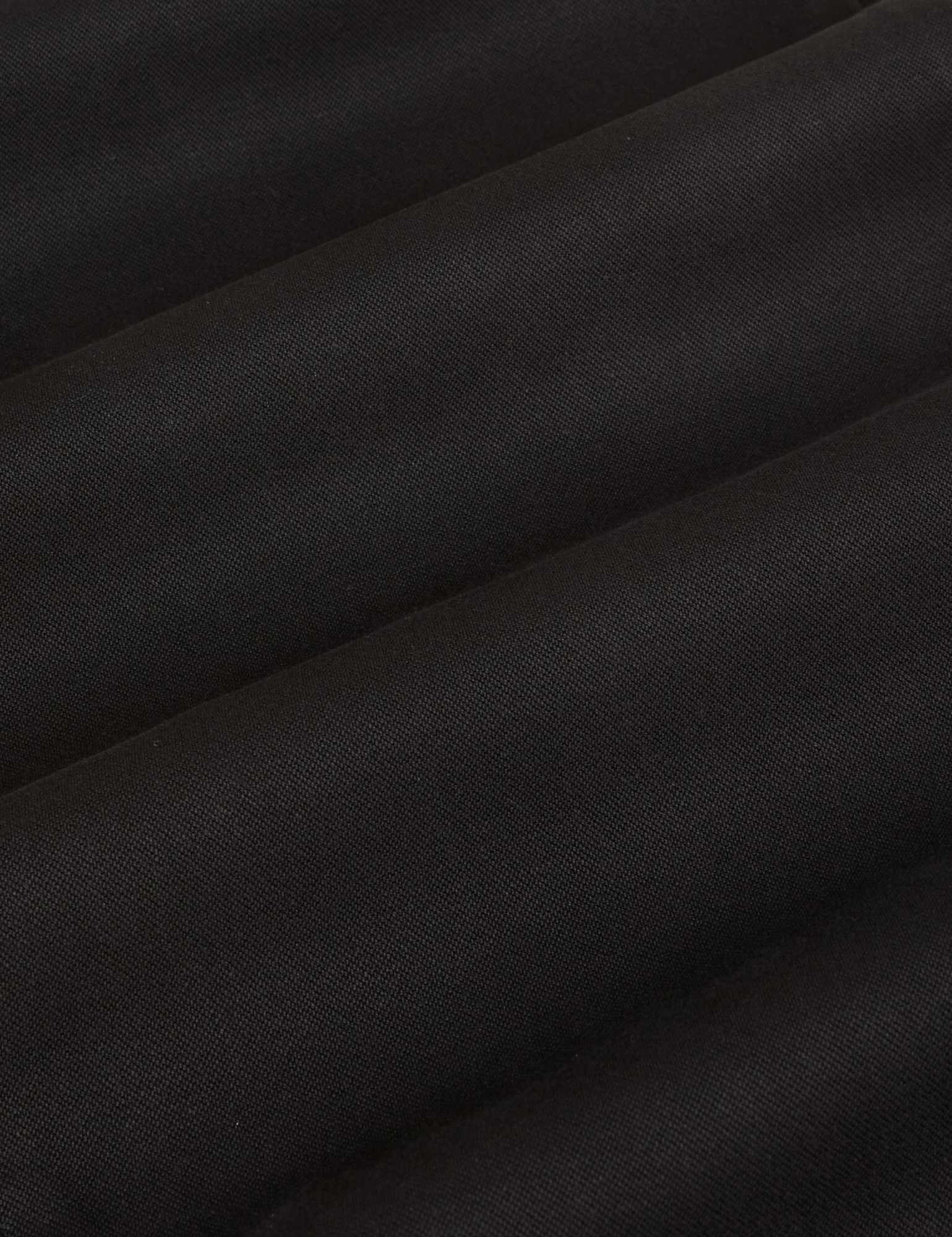Organic Work Pants in Basic Black fabric detail close up