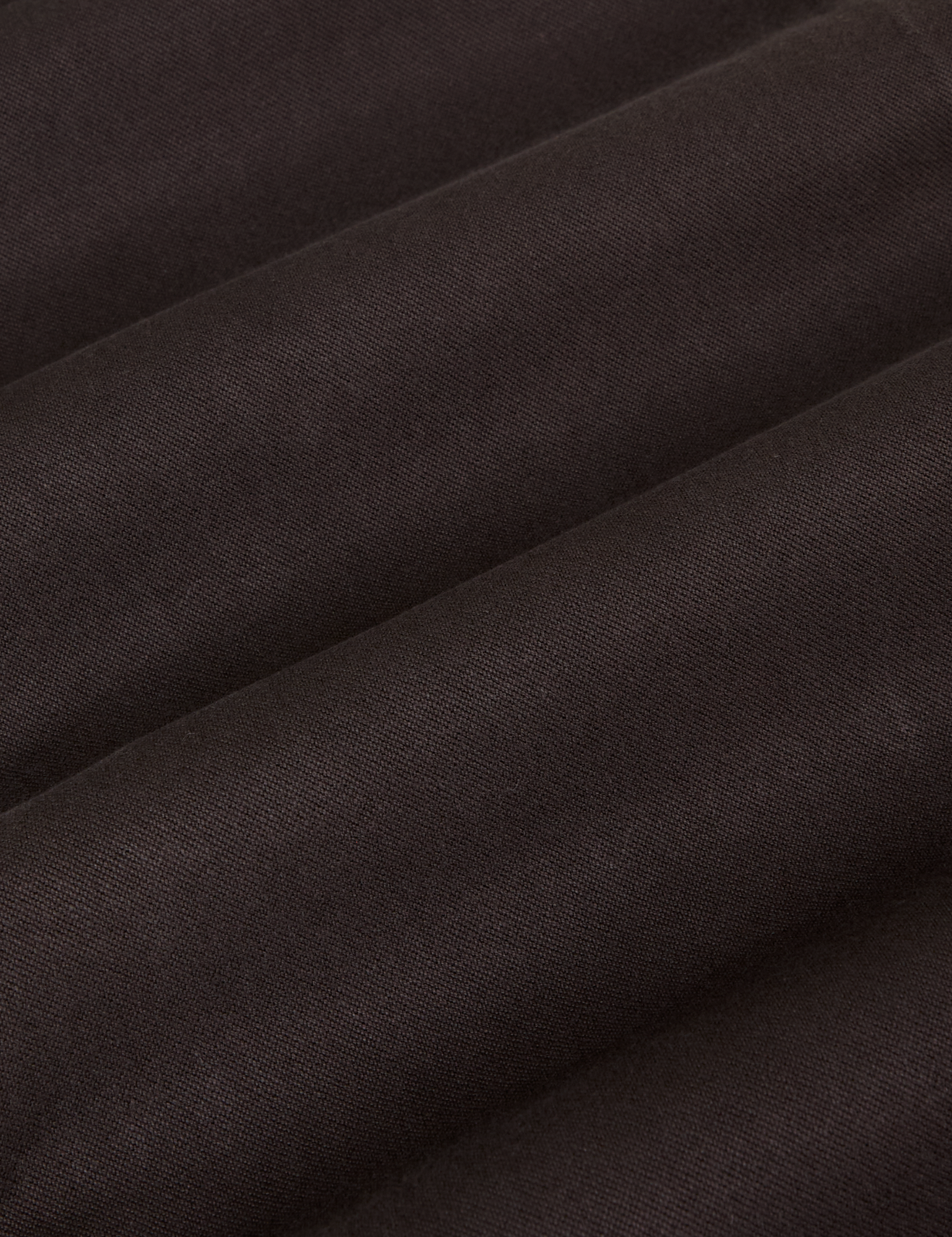 Organic Work Pants in Espresso Brown fabric detail close up