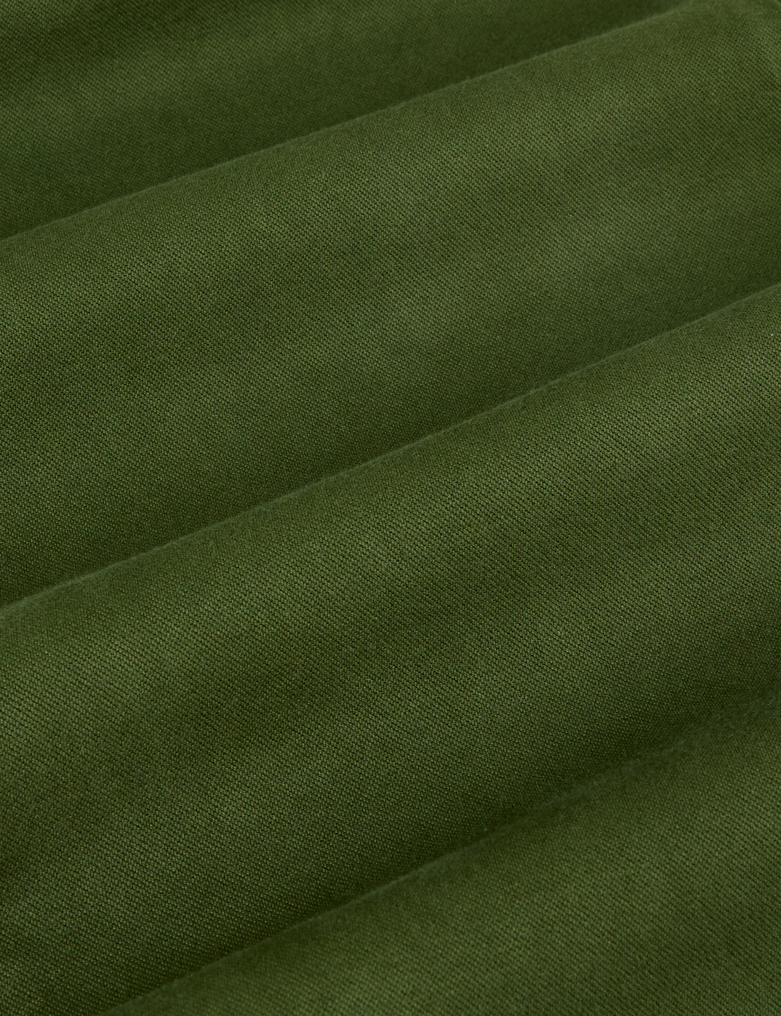 Organic Work Pants in Evergreen fabric detail close up