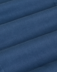 Organic Work Pants in French Blue fabric detail close up