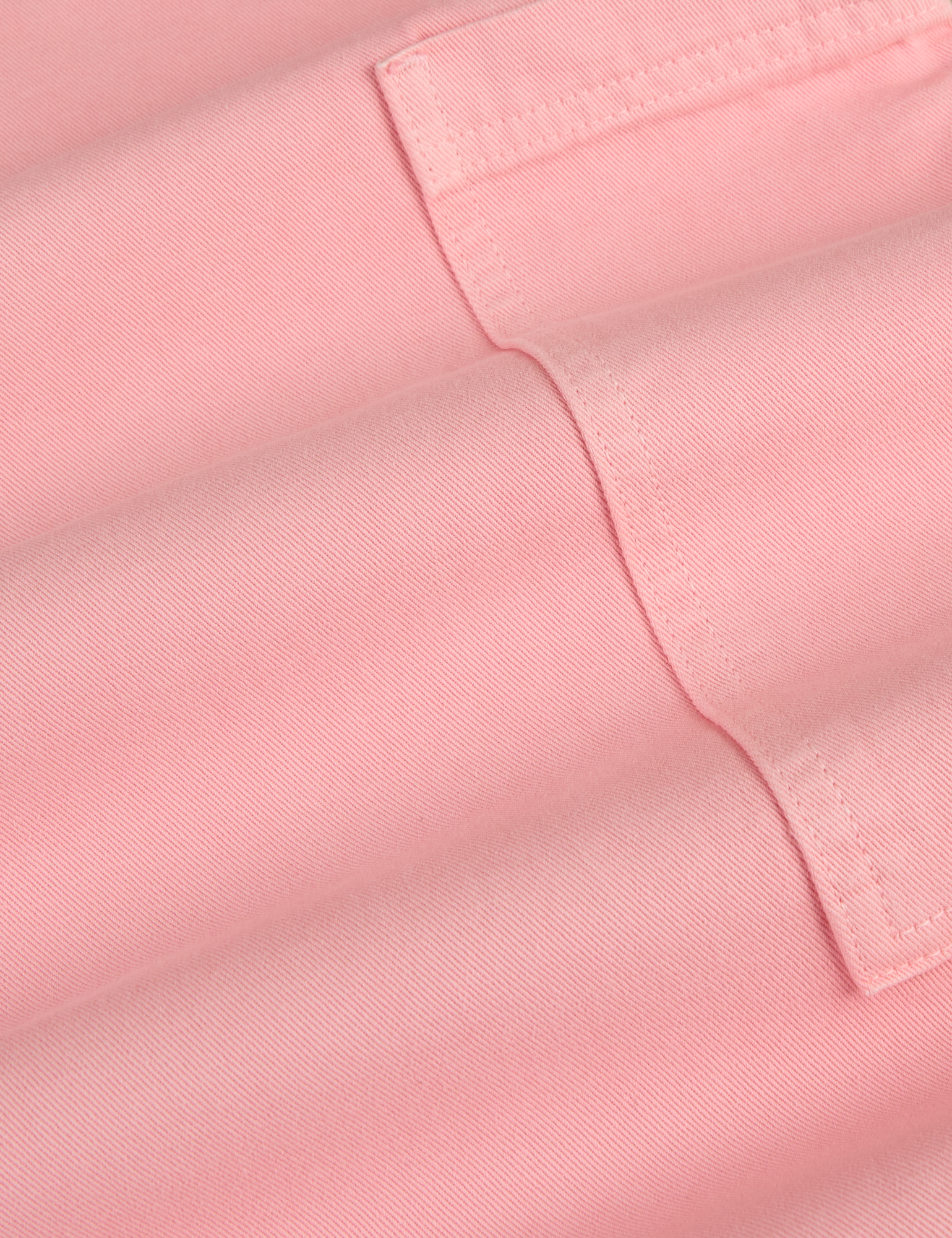 Drop Pocket Cargo Pants in Baby Pink fabric detail close up