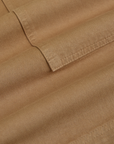 Longline Work Shorts in Desert Brown fabric detail close up