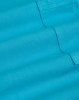 Drop Pocket Cargo Pants in Hawaiian Blue fabric detail close up