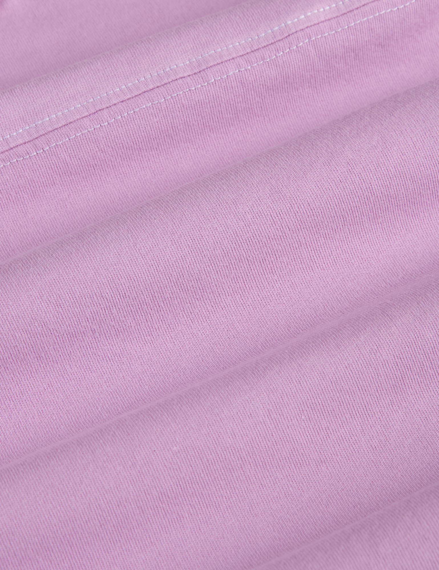 Jr. Varsity Tee in Lilac Purple fabric detail close up