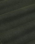 Heavyweight Trousers in Swamp Green fabric detail close up