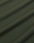 Organic Vintage Tee in Swamp Green fabric detail close up