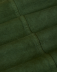 Denim Work Jacket in Evergreen fabric detail close up
