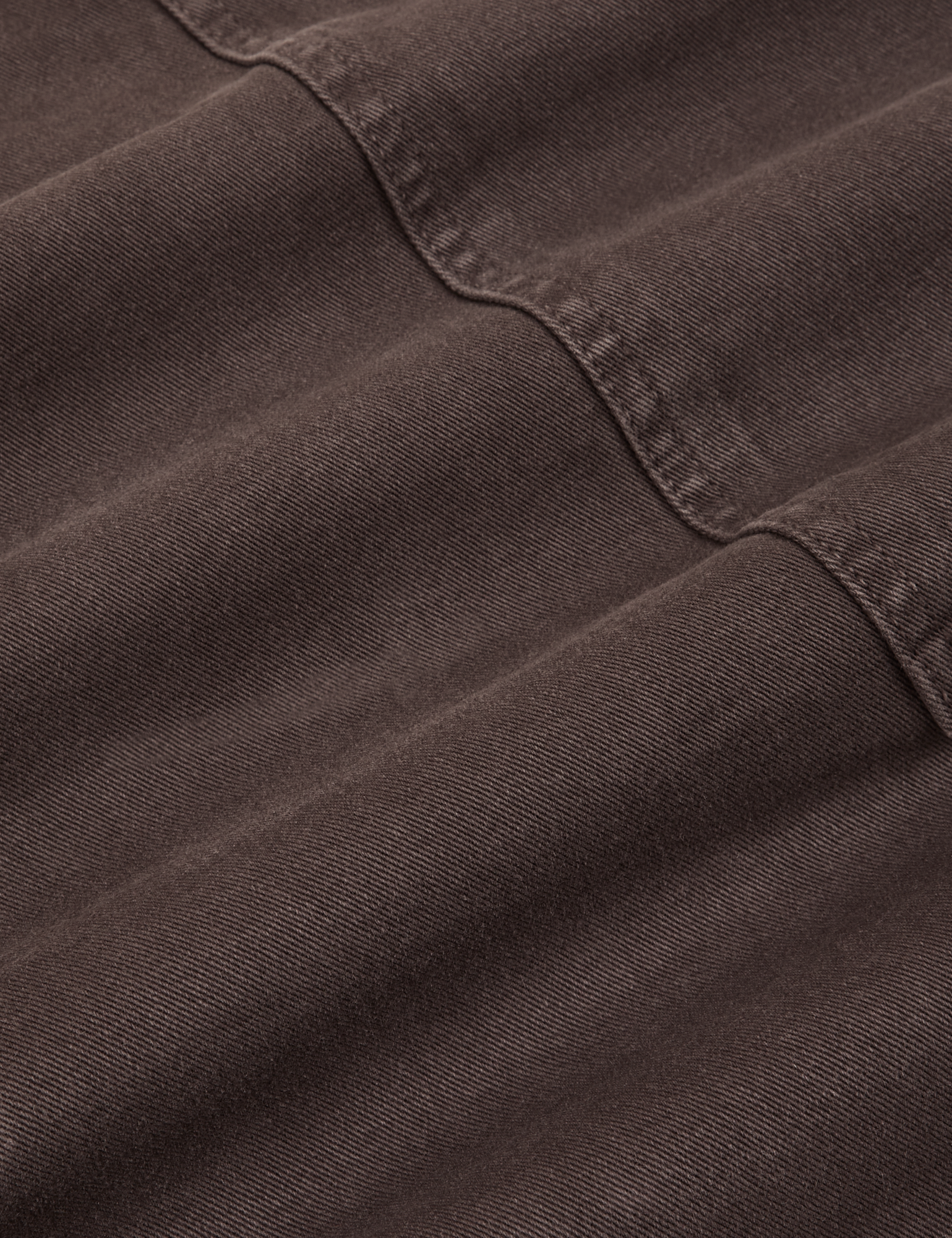 Classic Work Shorts in Espresso Brown fabric detail close up