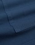 Classic Work Shorts in French Blue fabric detial close up