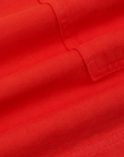 Classic Work Shorts in Mustang Red fabric detail close up