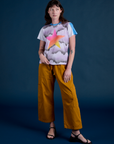 Airbrush Star Vintage Tee and spicy mustard Drop Pocket Cargo Pants on Alex