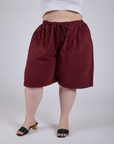 Drawstring Shorts - Red Wine