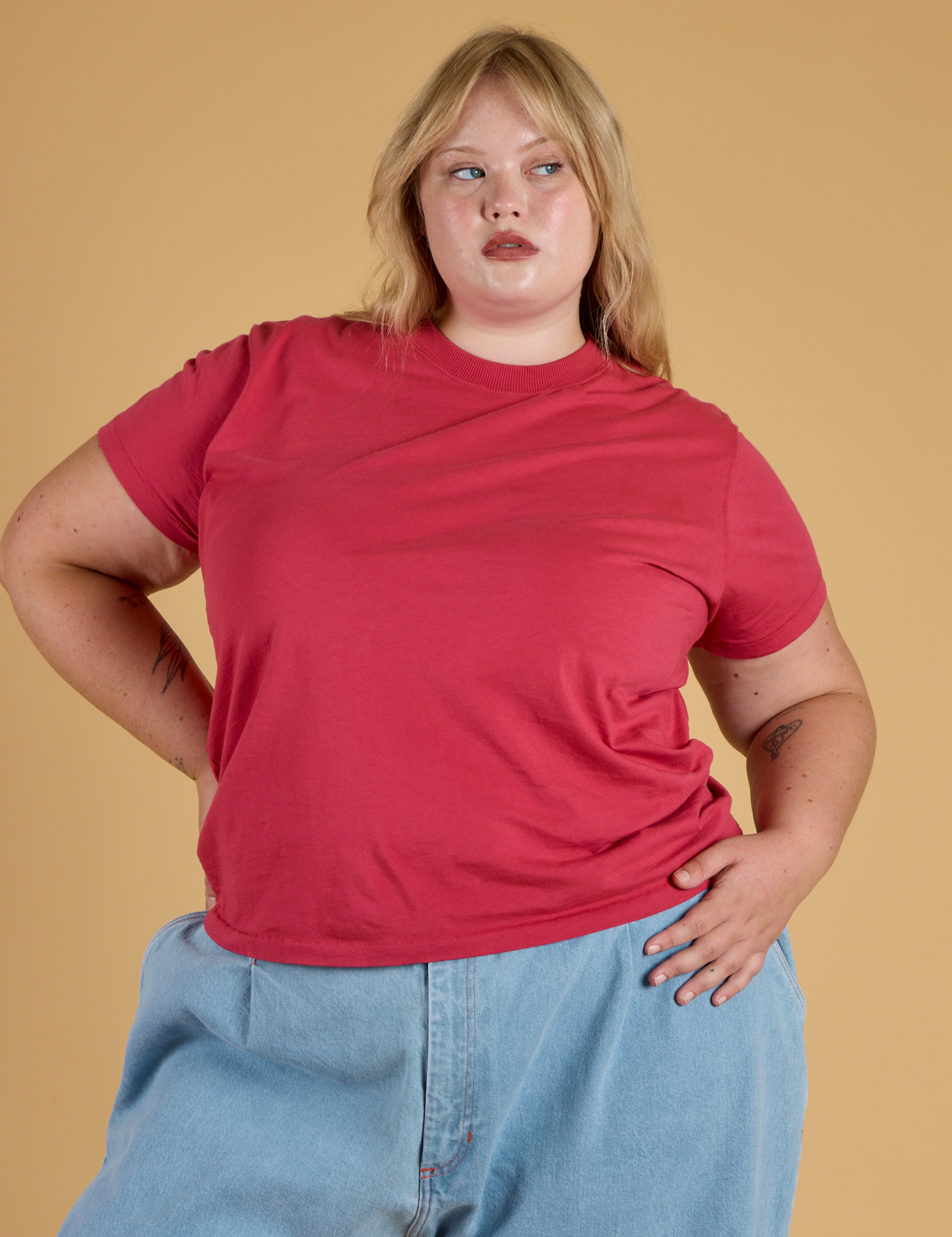 The Organic Vintage Tee - Hot Pink