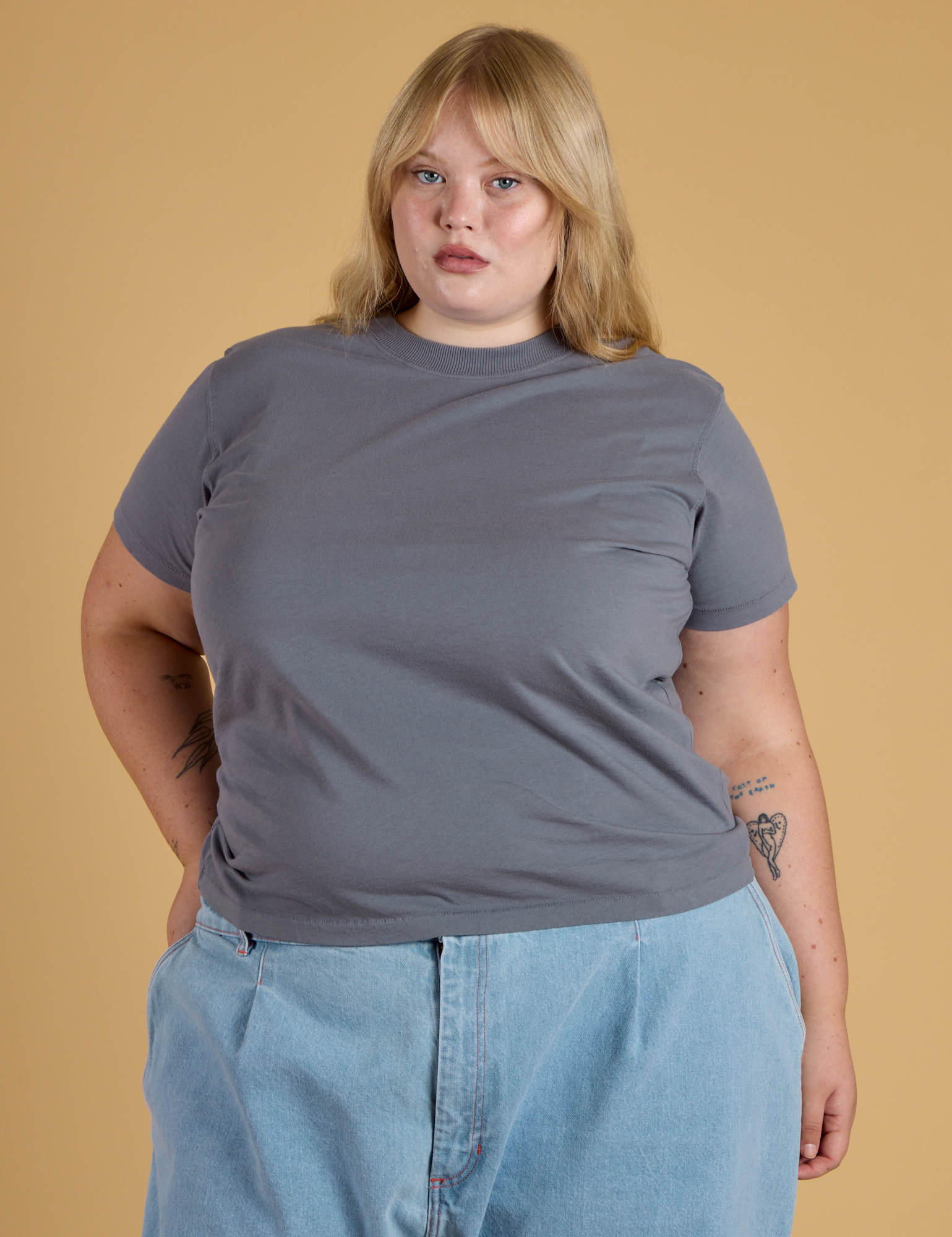 The Organic Vintage Tee - Washed Grey