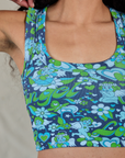 Front close up of Cropped Tank Top in Angel Print on Shahana