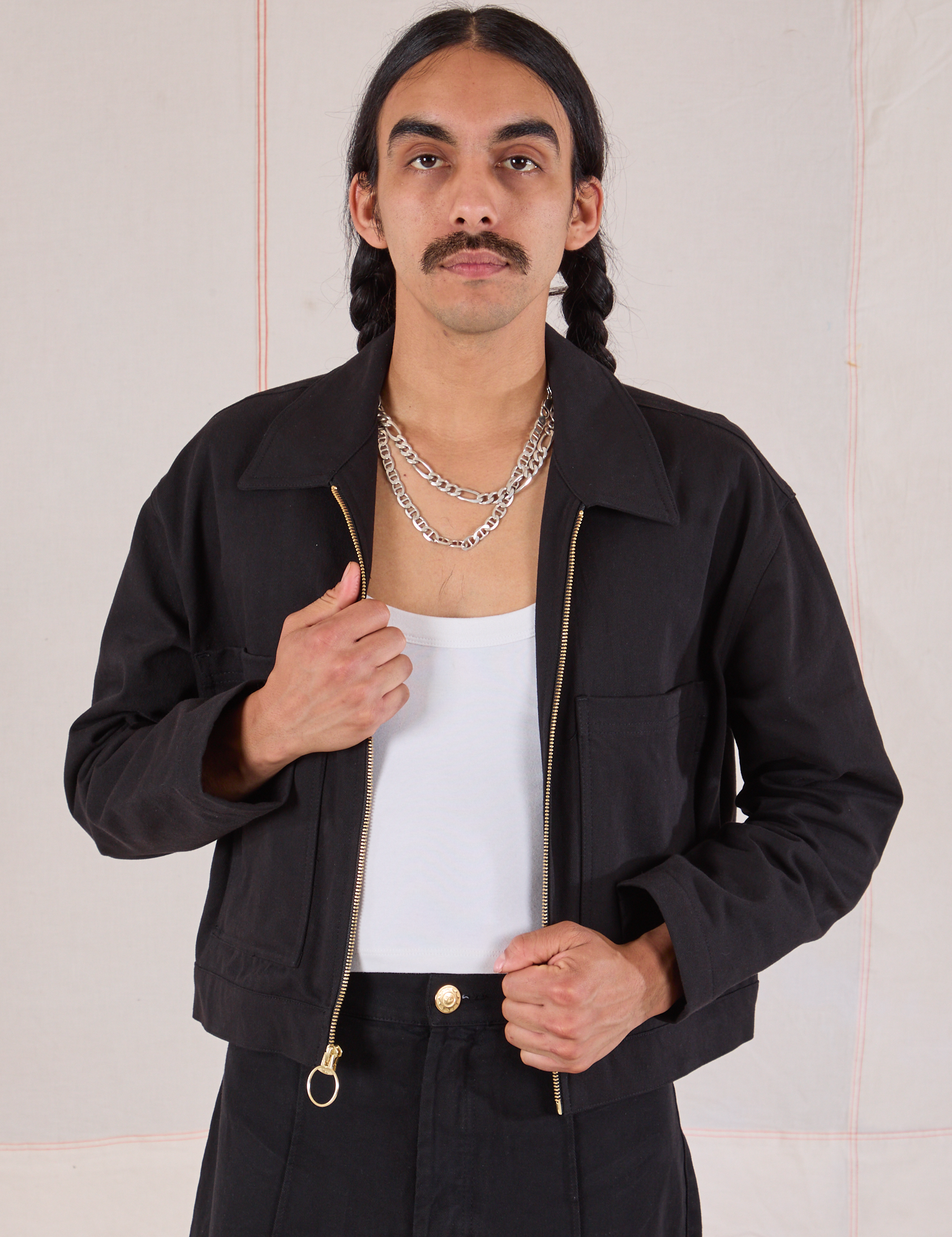 Mechanic Jacket in Basic Black on Anthony