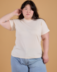 Organic Vintage Tee in Vintage Off White on Ashley