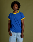 Vintage Ringer Tee in Royal Blue on Jerrod