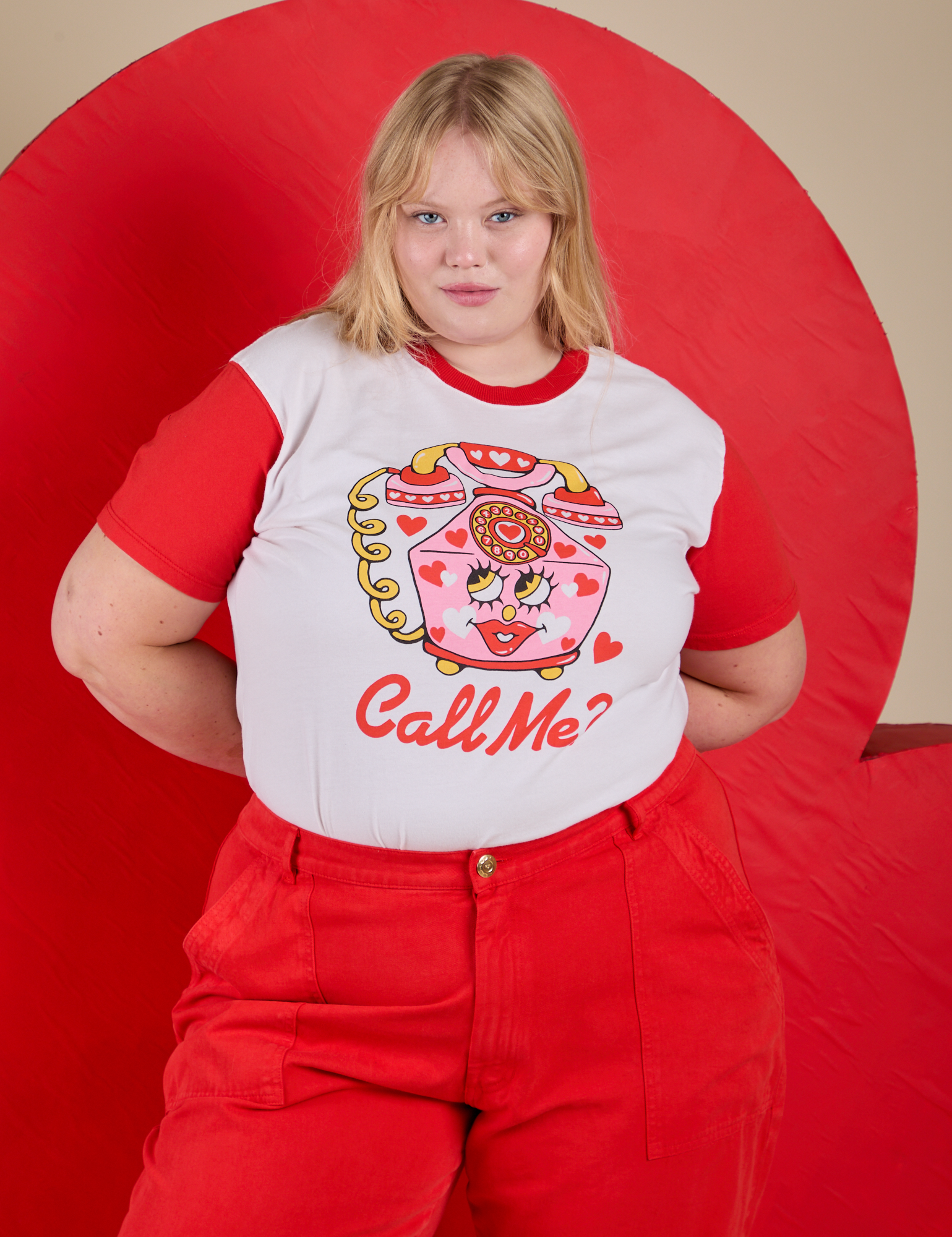 Juliet is 5’7” and wearing L Vintage Tee in Call Me