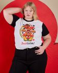 Juliet is 5’7” and wearing L Vintage Tee in Don't Call Me