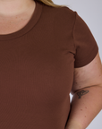 Cropped Baby Tee - Fudgesicle Brown