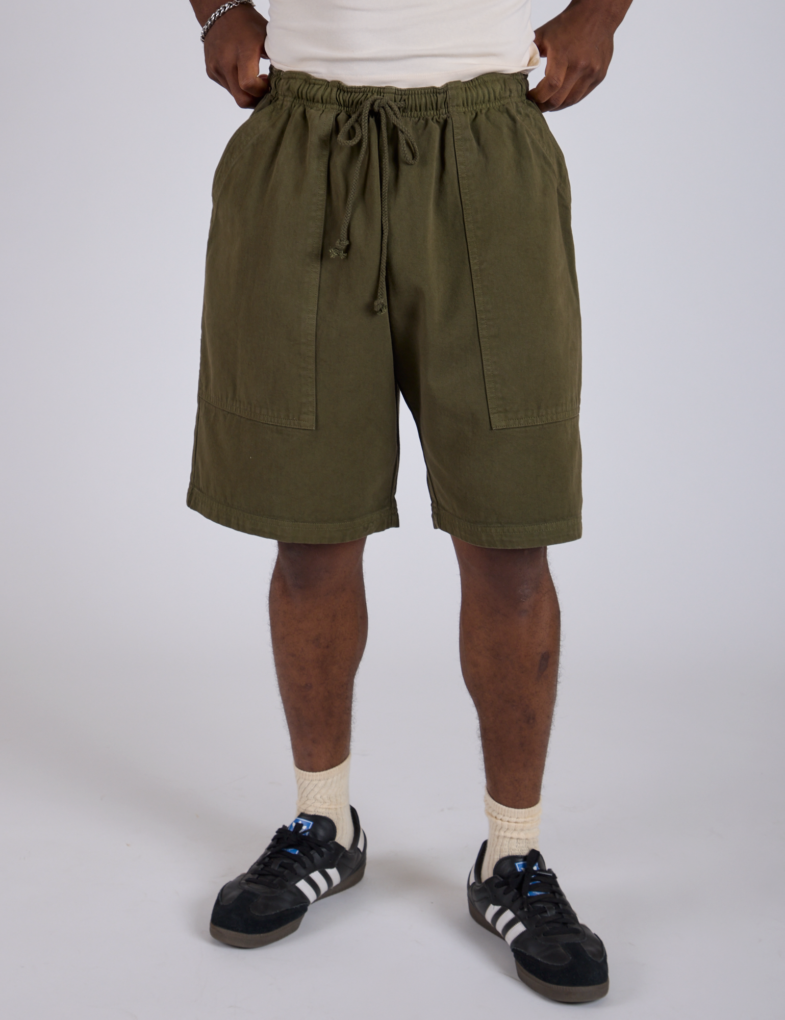 Drawstring Shorts - Surplus Green