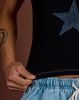 Icon Cropped Tank - Black Star