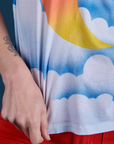 Airbrush Moon Vintage Tee bottom close up 