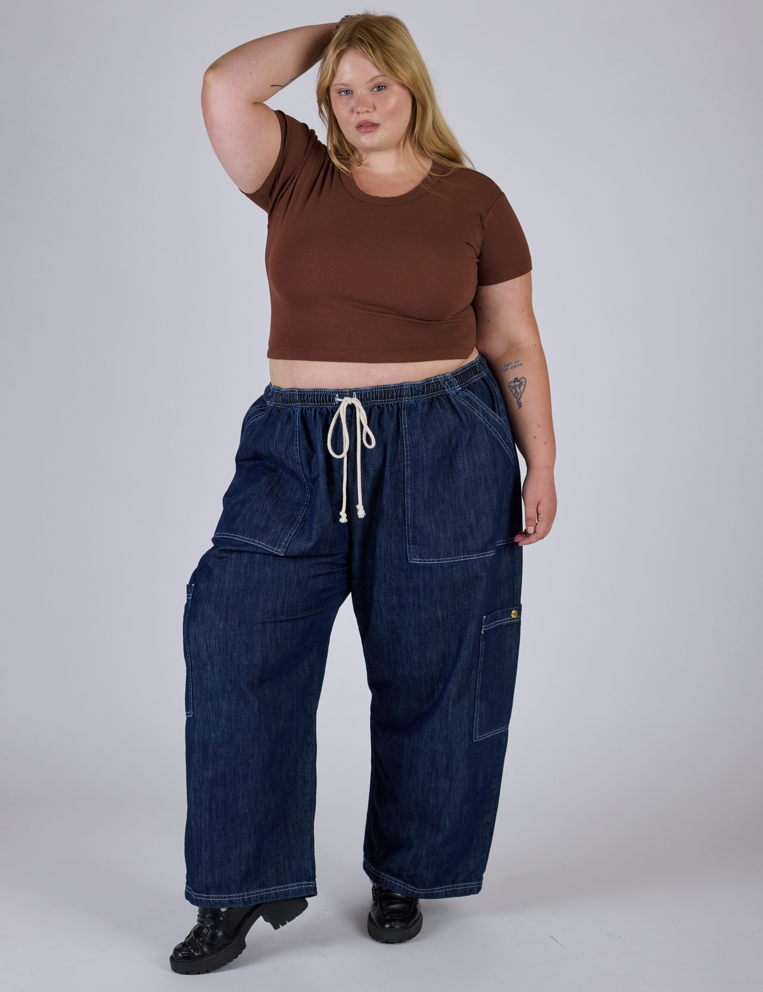 Cropped Baby Tee - Fudgesicle Brown