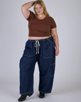 Cropped Baby Tee - Fudgesicle Brown