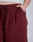 Drawstring Shorts - Red Wine