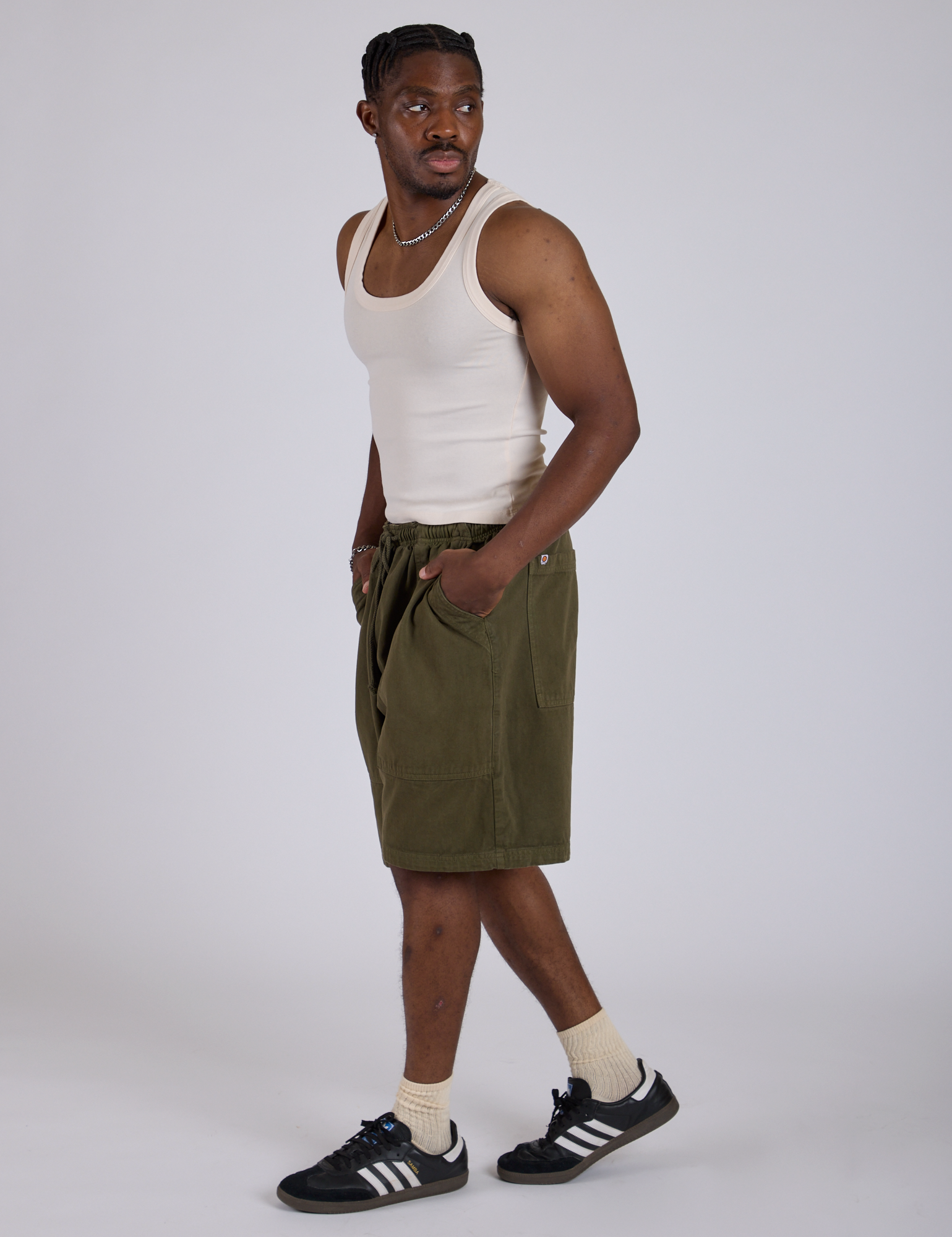 Drawstring Shorts - Surplus Green
