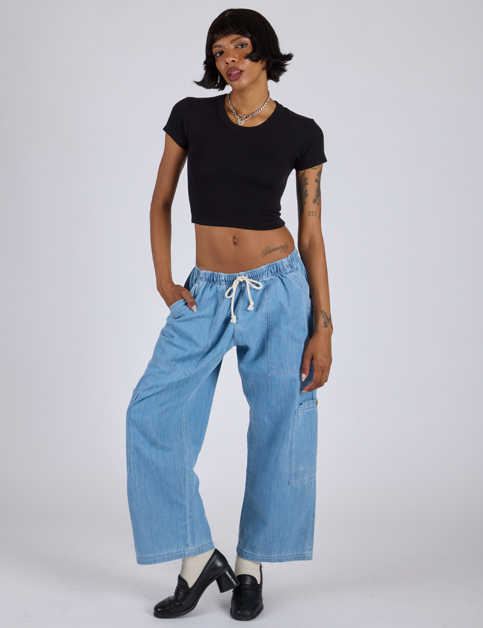 Cropped Baby Tee - Basic Black