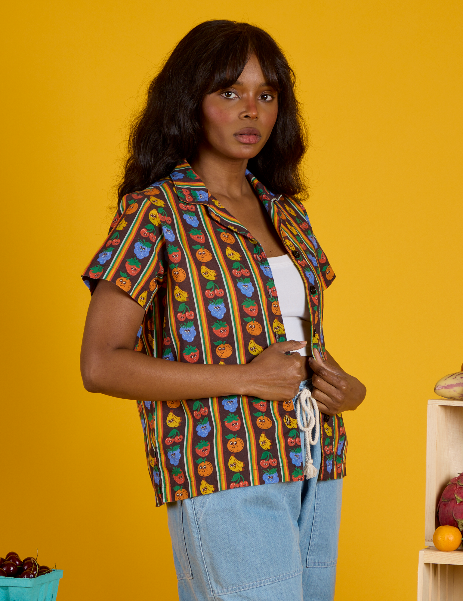 Fruit Fantasy Pantry Button-Up